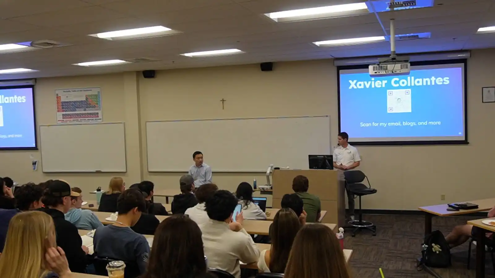 Student Presenting Alongside Me