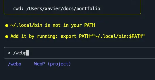 Webp command