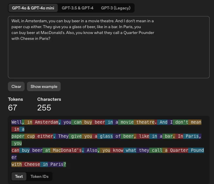 Token limits